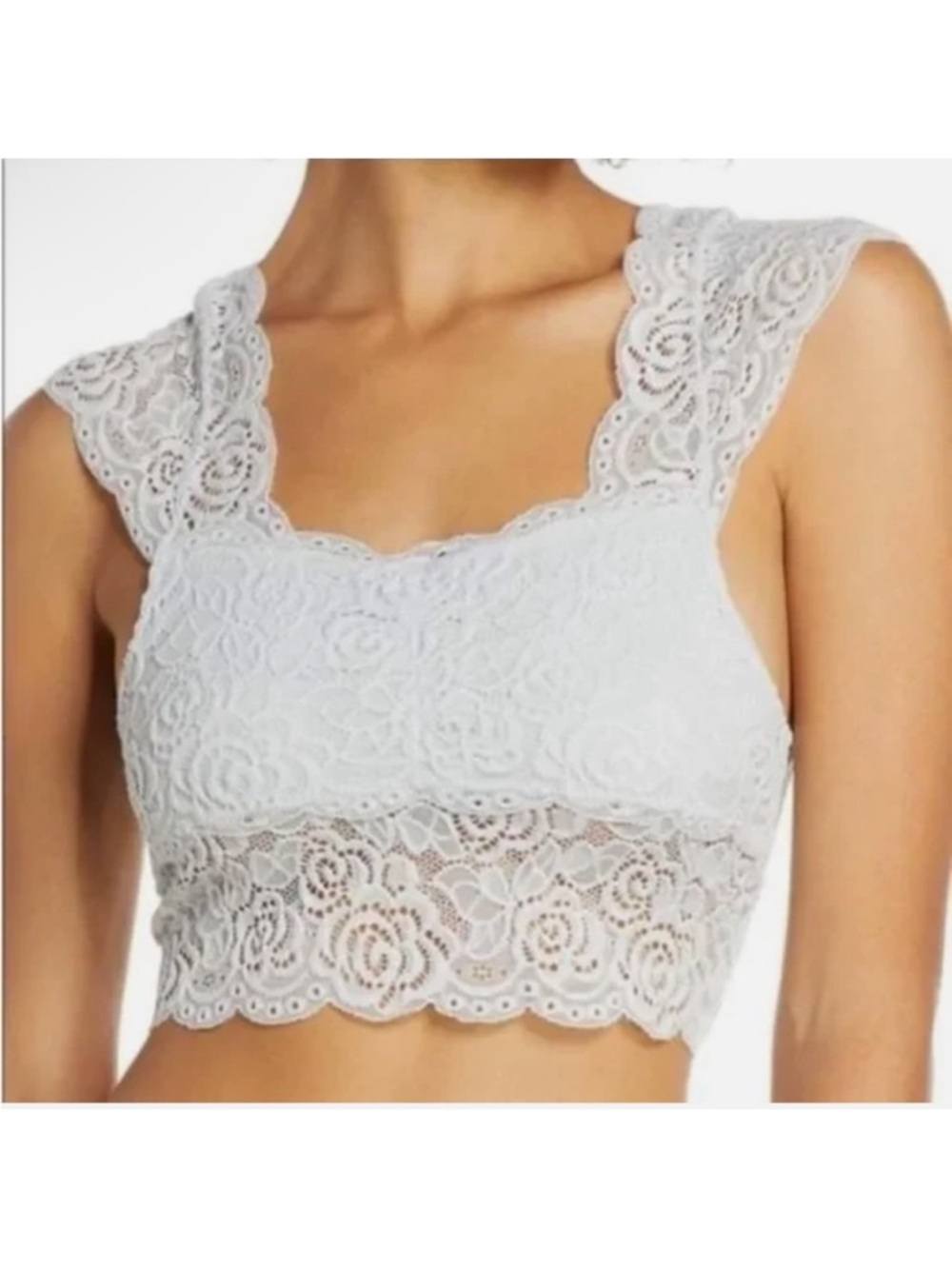 Free People Women’s Chase Me Lace Pullover Brami Crop Top